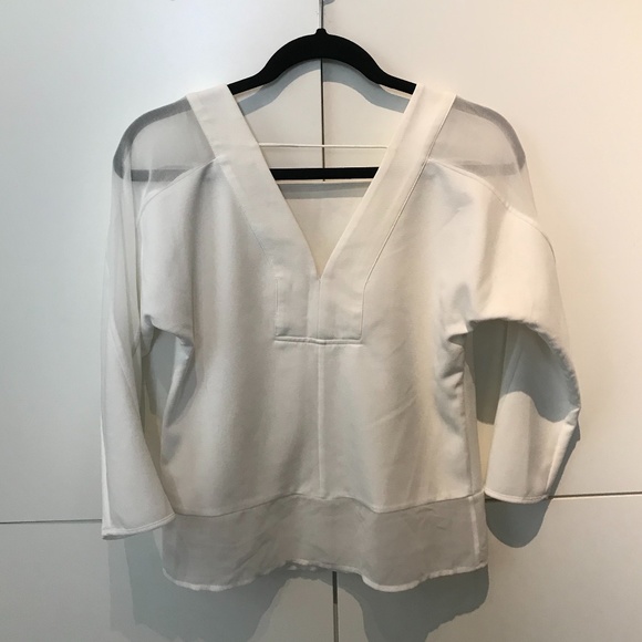 RW&CO. White Sheer Open Back Top - Picture 5 of 7